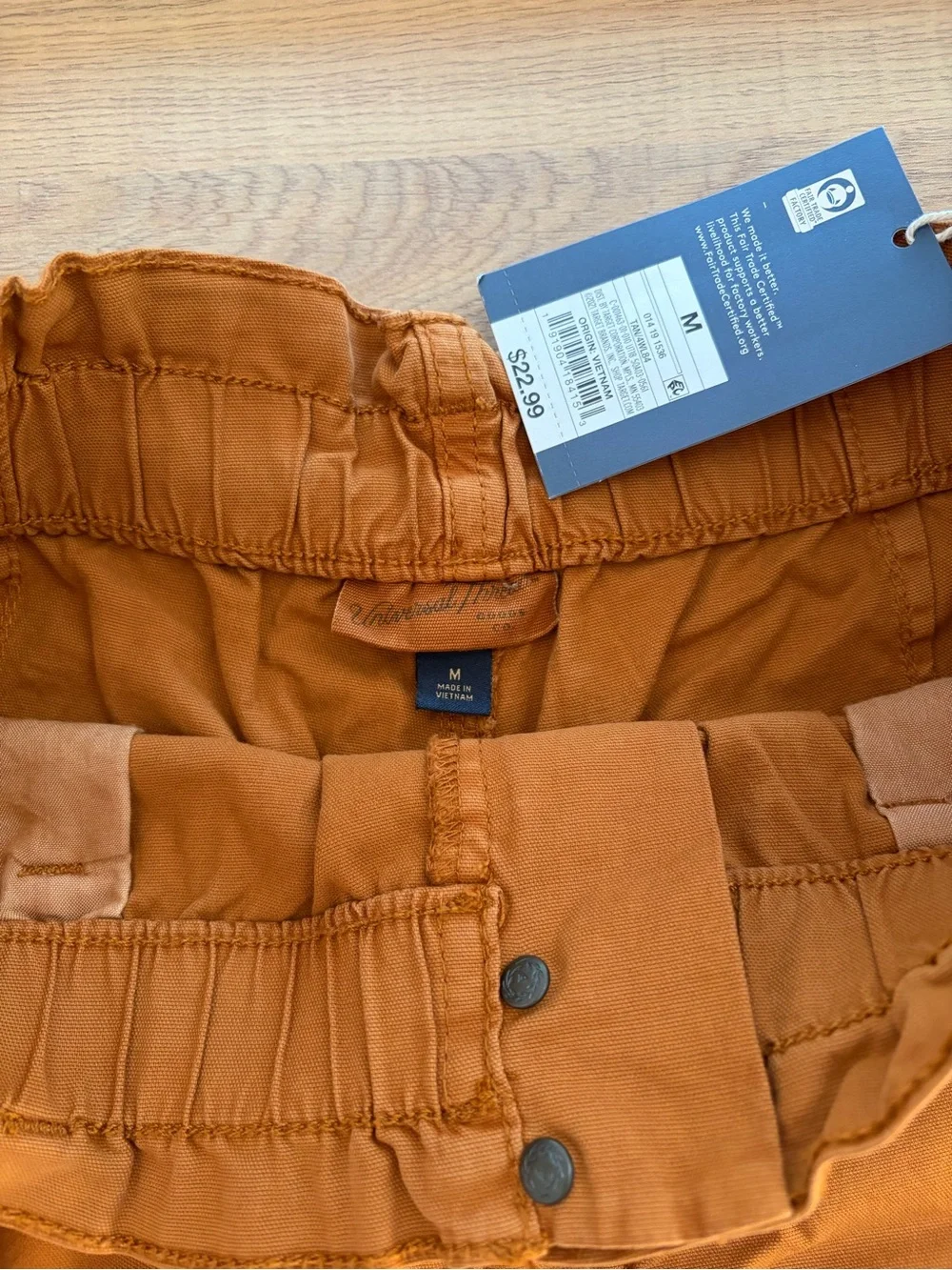 Universal Thread High Waist Paperbag Shorts - Rust - Picture 3 of 4